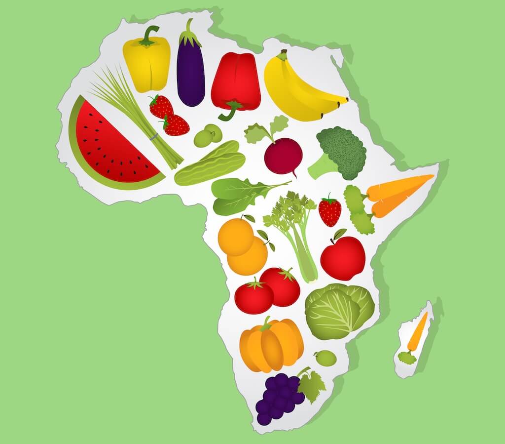 Grönsaker kost afrika karta