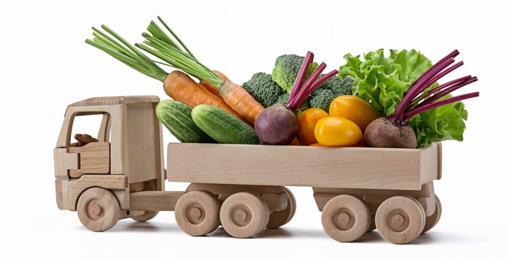 Grönsaker Lastbil